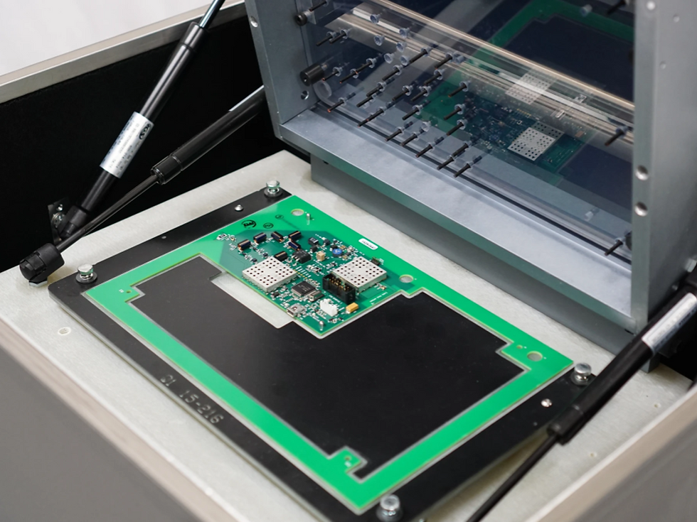 Bed of nails functional test fixture for automated test and measurement