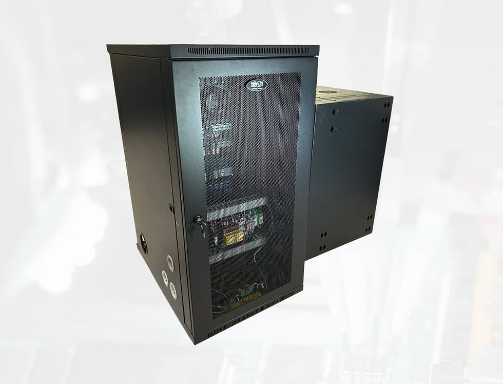 Load bank test system, built on NI PXI, LabVIEW and TestStand, with test software, interlocks, and test records.