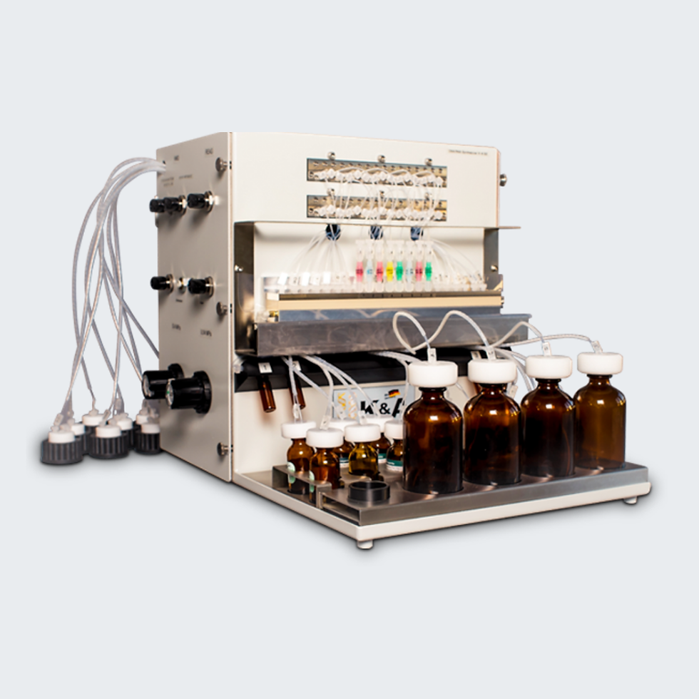 Biomedical device dispensing liquids in jars