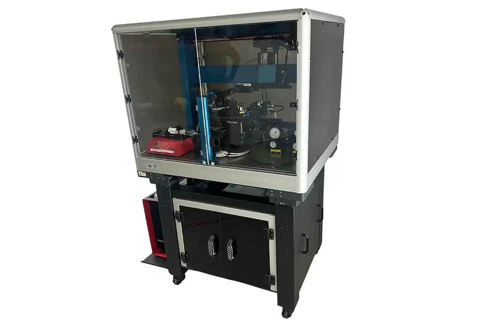 Fully integrated and enclosed pipette manufacturing station designed, built, and manufactured by Cyth Systems Engineering in San Diego, CA.