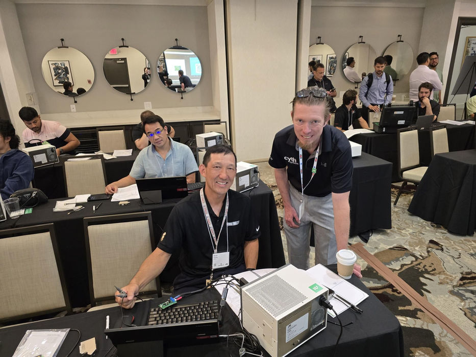 Cyth engineers at a training event